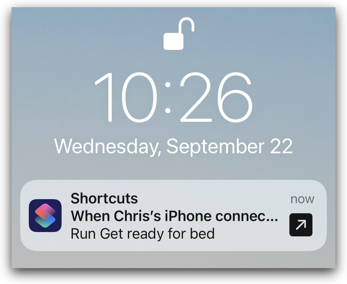 Shortcuts notification delivered outside of focus mode