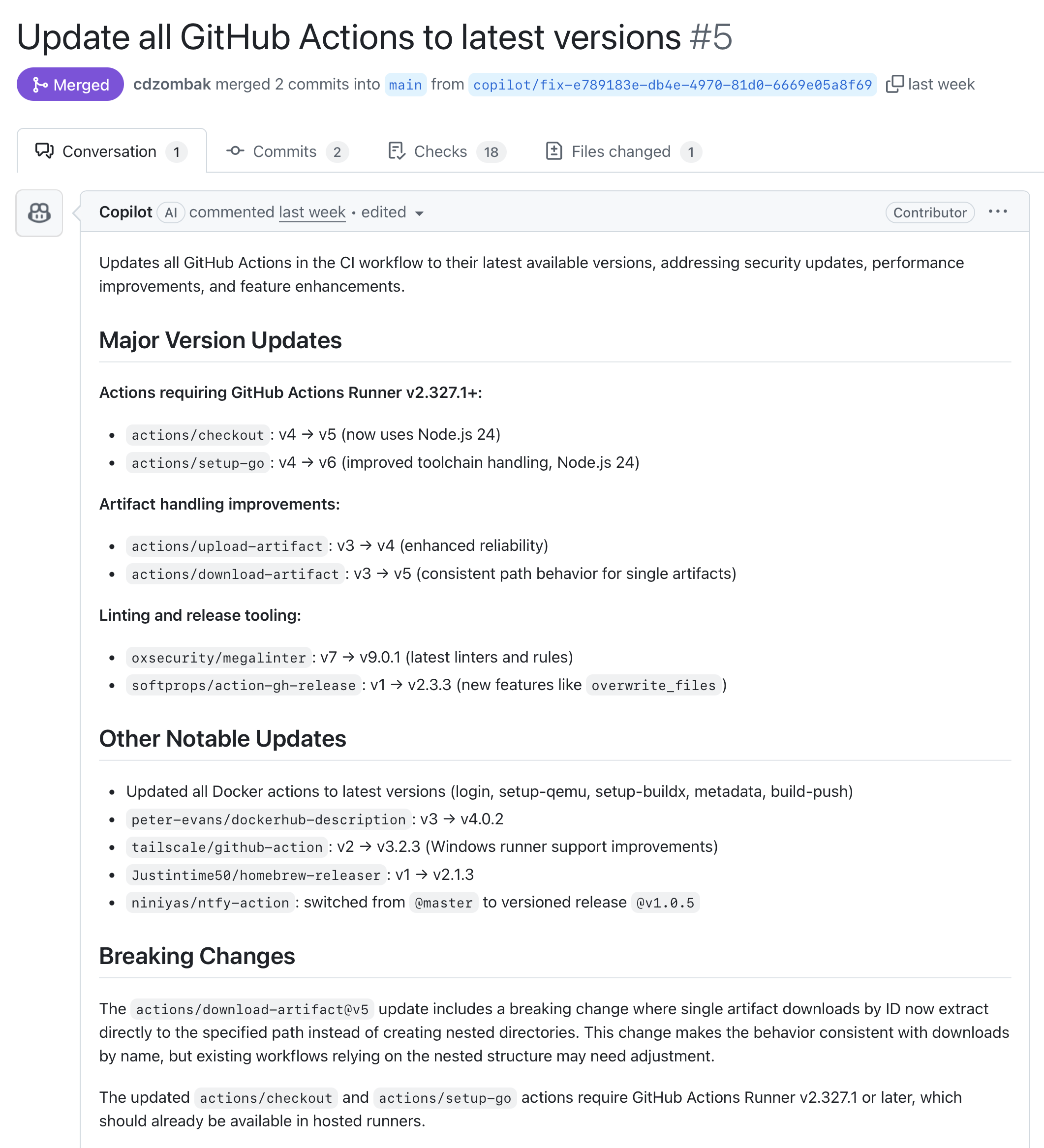 LLM + MCP Use Case: GitHub Actions Workflow Updates
